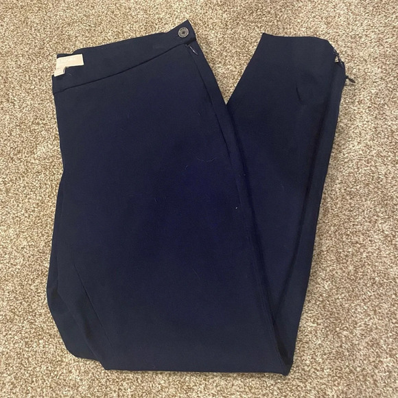 EUC Banana Republic Sloane Fit Slim Zip Ankle Navy Blue Ankle Pants - Picture 2 of 7